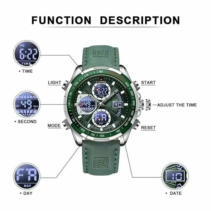 أزياء الرجال ساعة رياضية حركة . NAVIFORCE Men's Fashion Sports