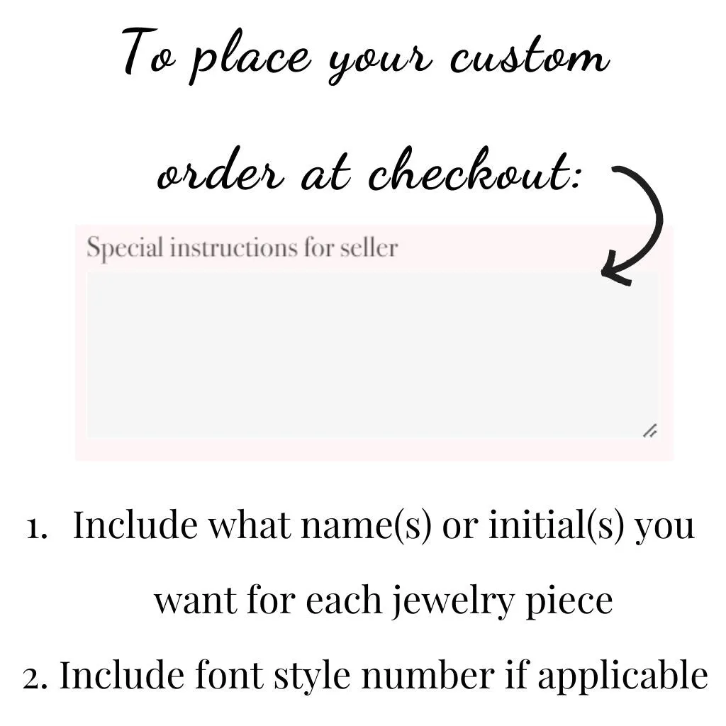 1 Pair Custom Name Stud Earrings