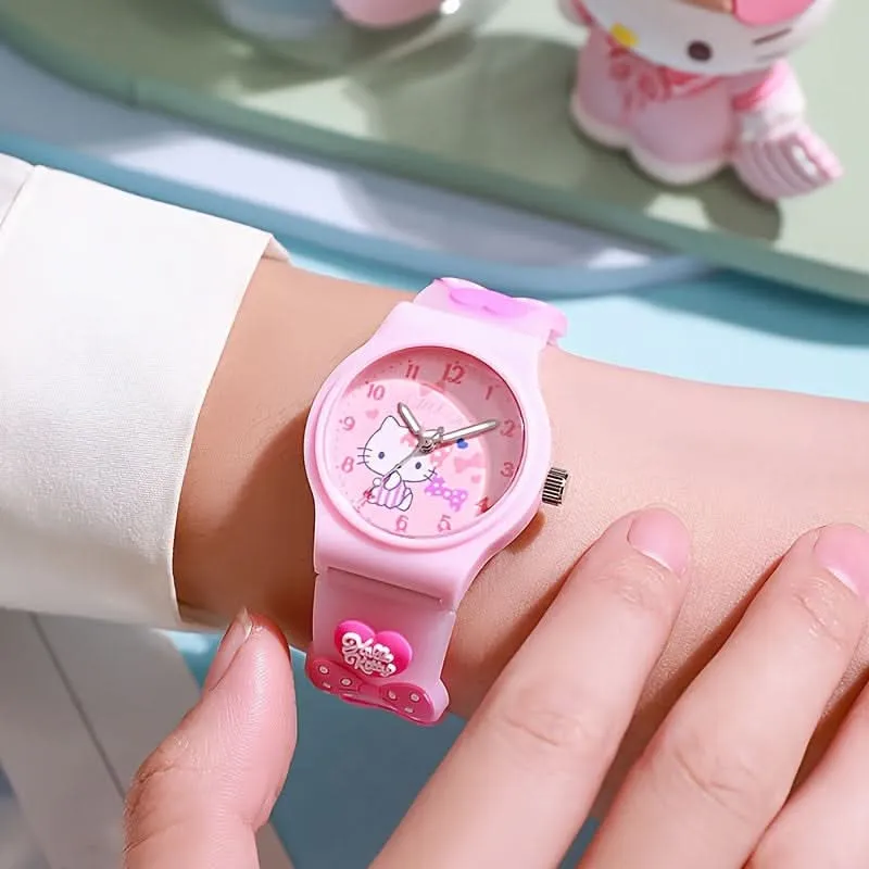 1 pc Hello kitty Watch for Kids - Cute Cartoon Design