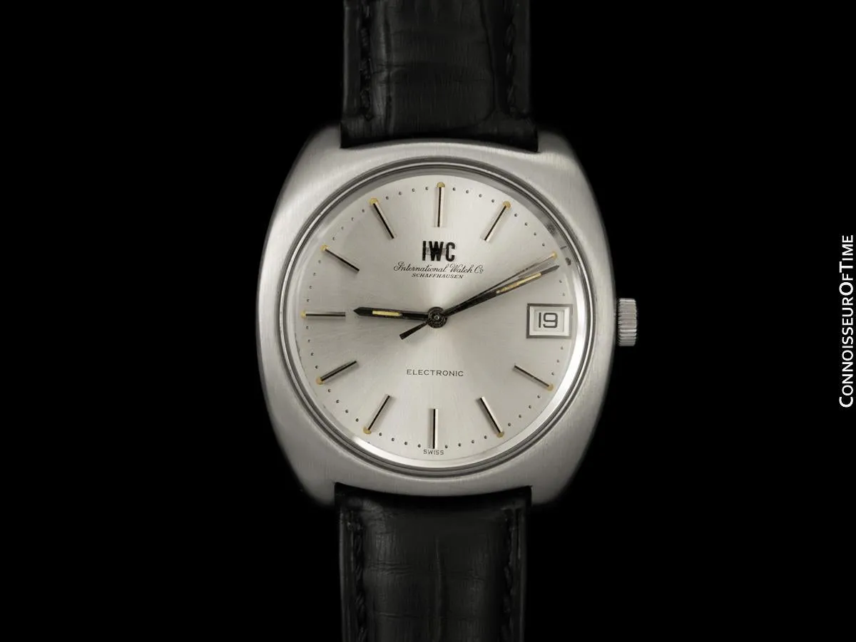 1973 IWC Large Vintage Mens Caliber 150 Electronic Tuning Fork Watch - Stainless Steel