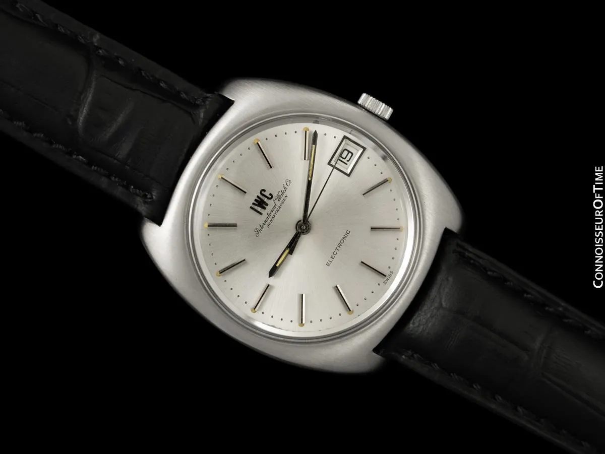 1973 IWC Large Vintage Mens Caliber 150 Electronic Tuning Fork Watch - Stainless Steel
