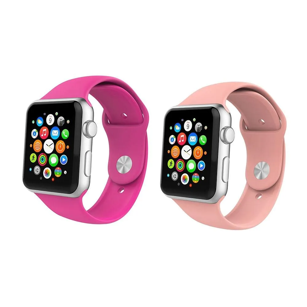 2-Pack: Silicone Apple Watch Straps