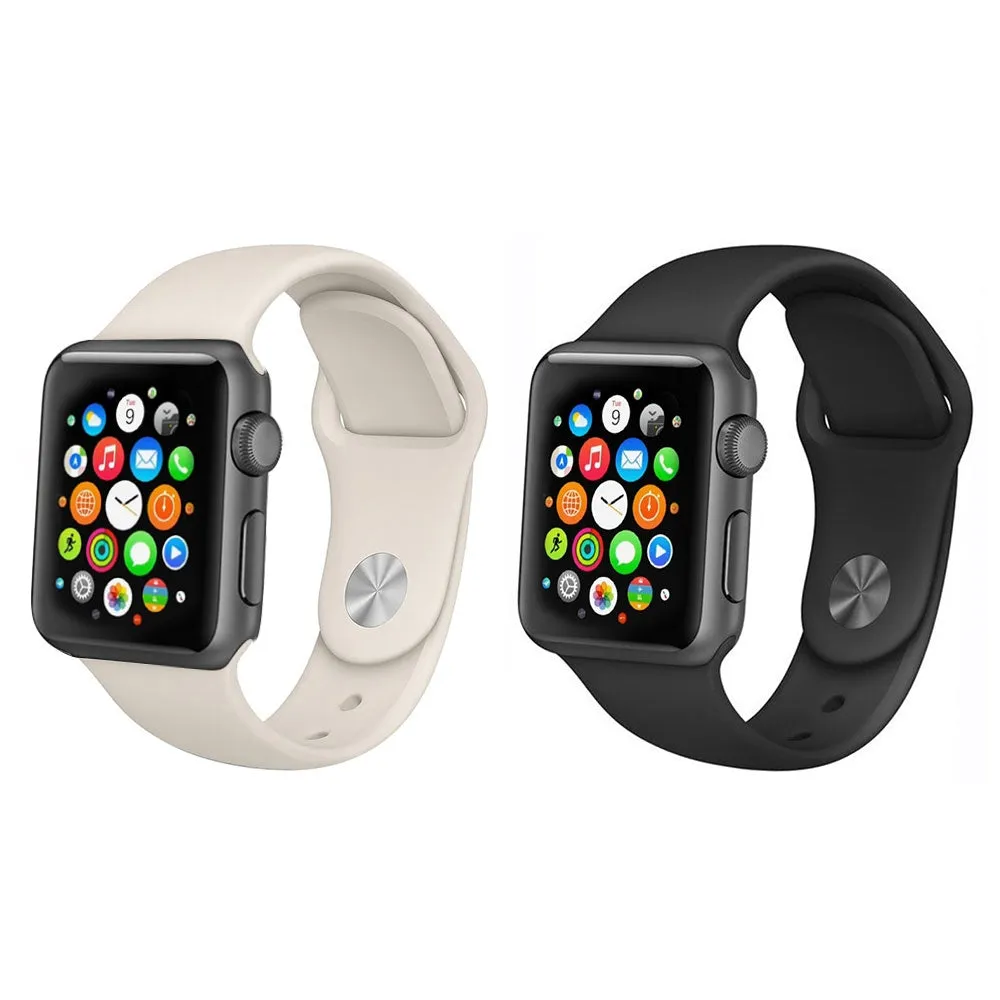2-Pack: Silicone Apple Watch Straps