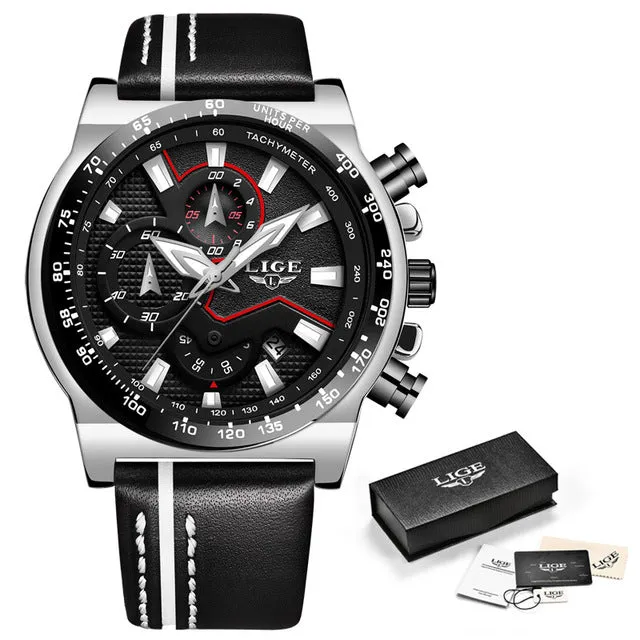 2019 New LIGE Blue Wristwatch Mens Watches
