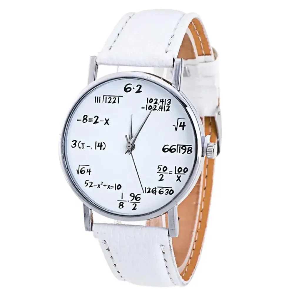 2020 Ladies Watches Math Formula Leather Band Quartz Style