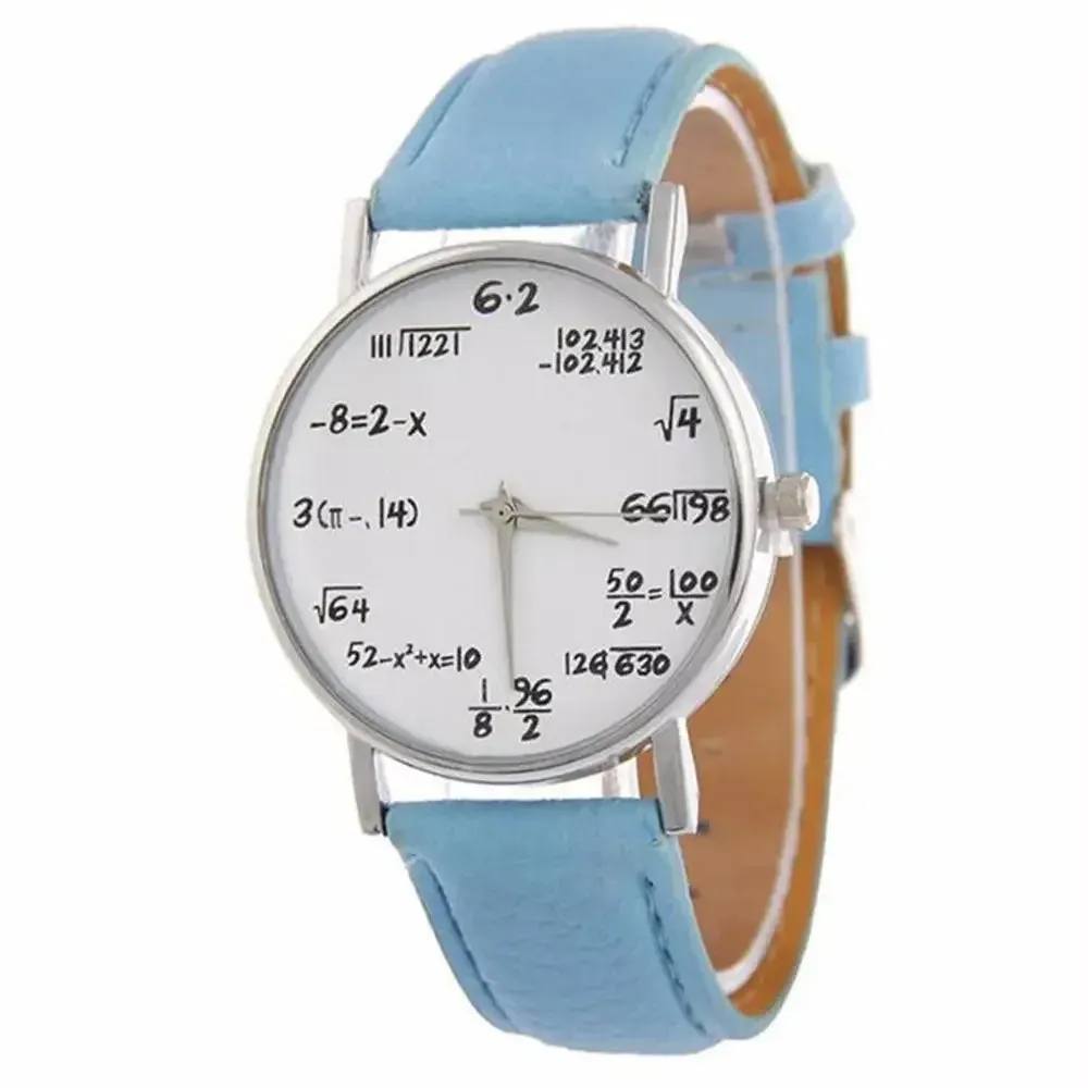 2020 Ladies Watches Math Formula Leather Band Quartz Style