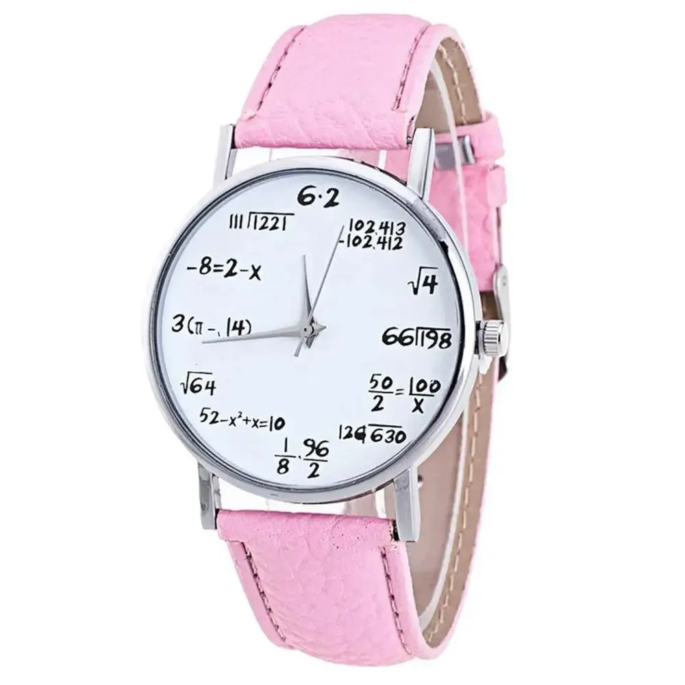 2020 Ladies Watches Math Formula Leather Band Quartz Style