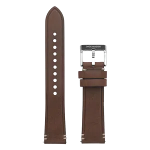 20mm Leather Watch Strap - Brown