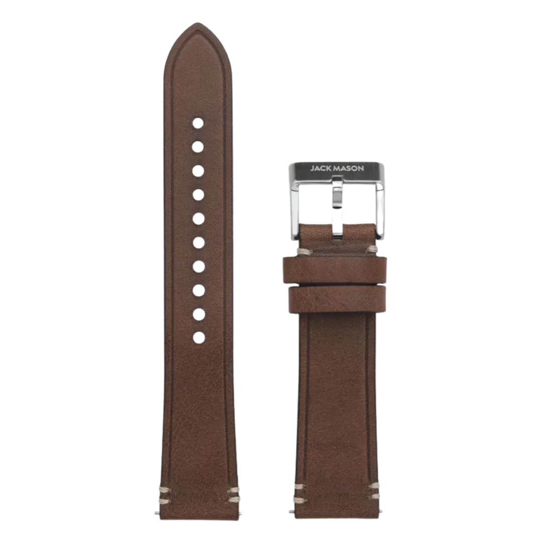 20mm Leather Watch Strap - Brown