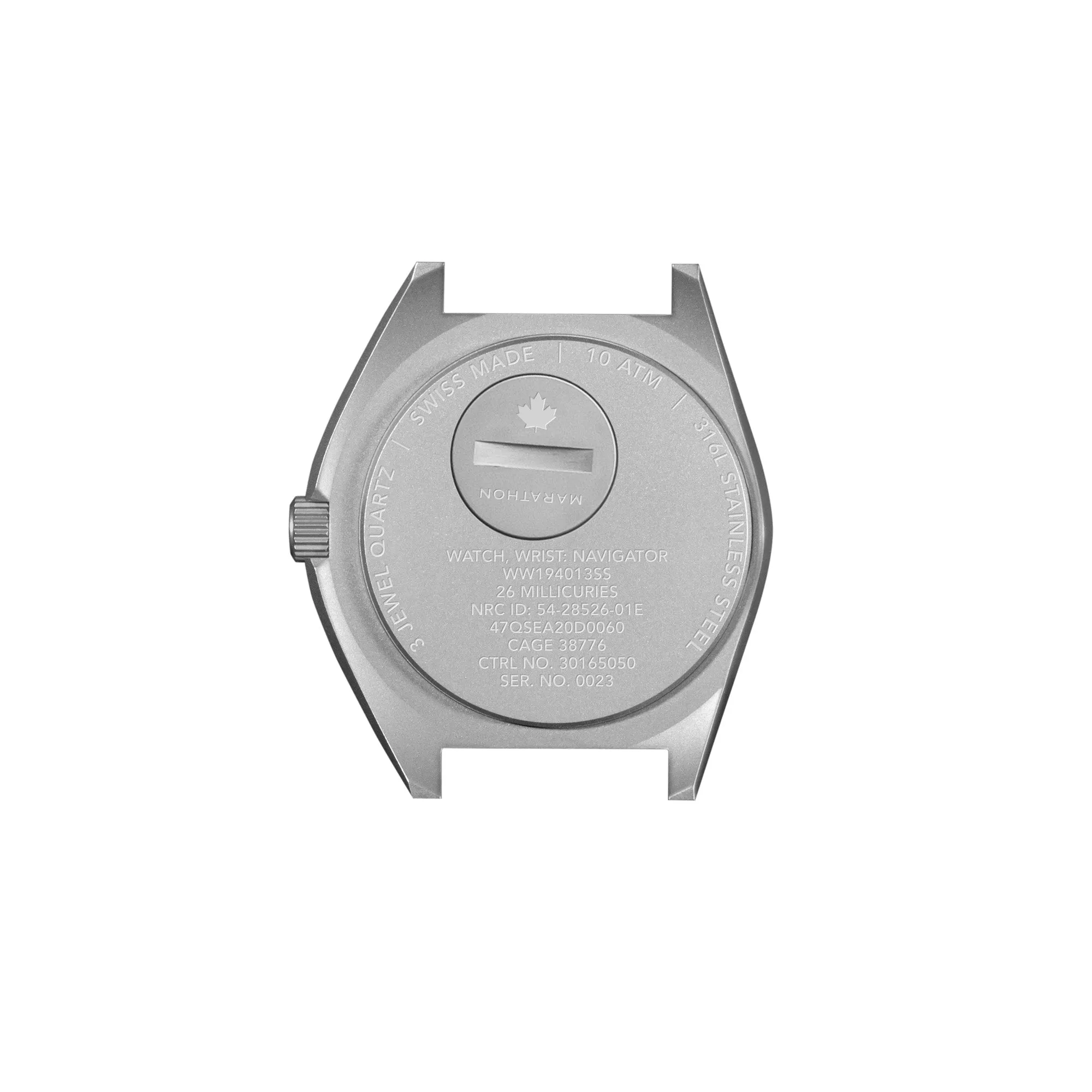 41mm Arctic Steel Navigator w/ Date (SSNAV-D) on Ballistic Nylon