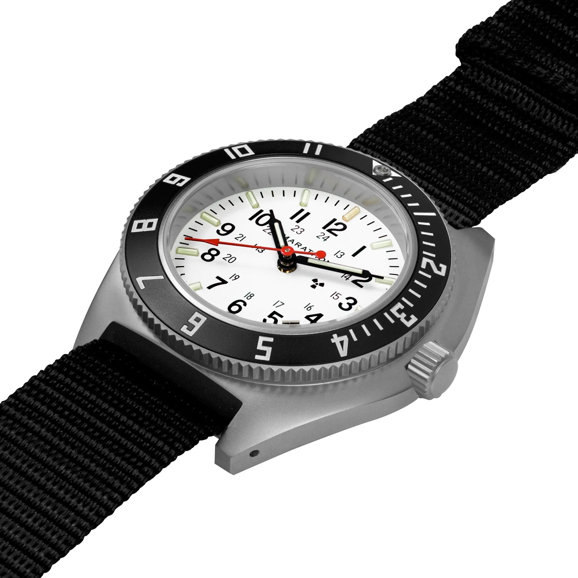 41mm Arctic Steel Navigator w/ Date (SSNAV-D) on Ballistic Nylon