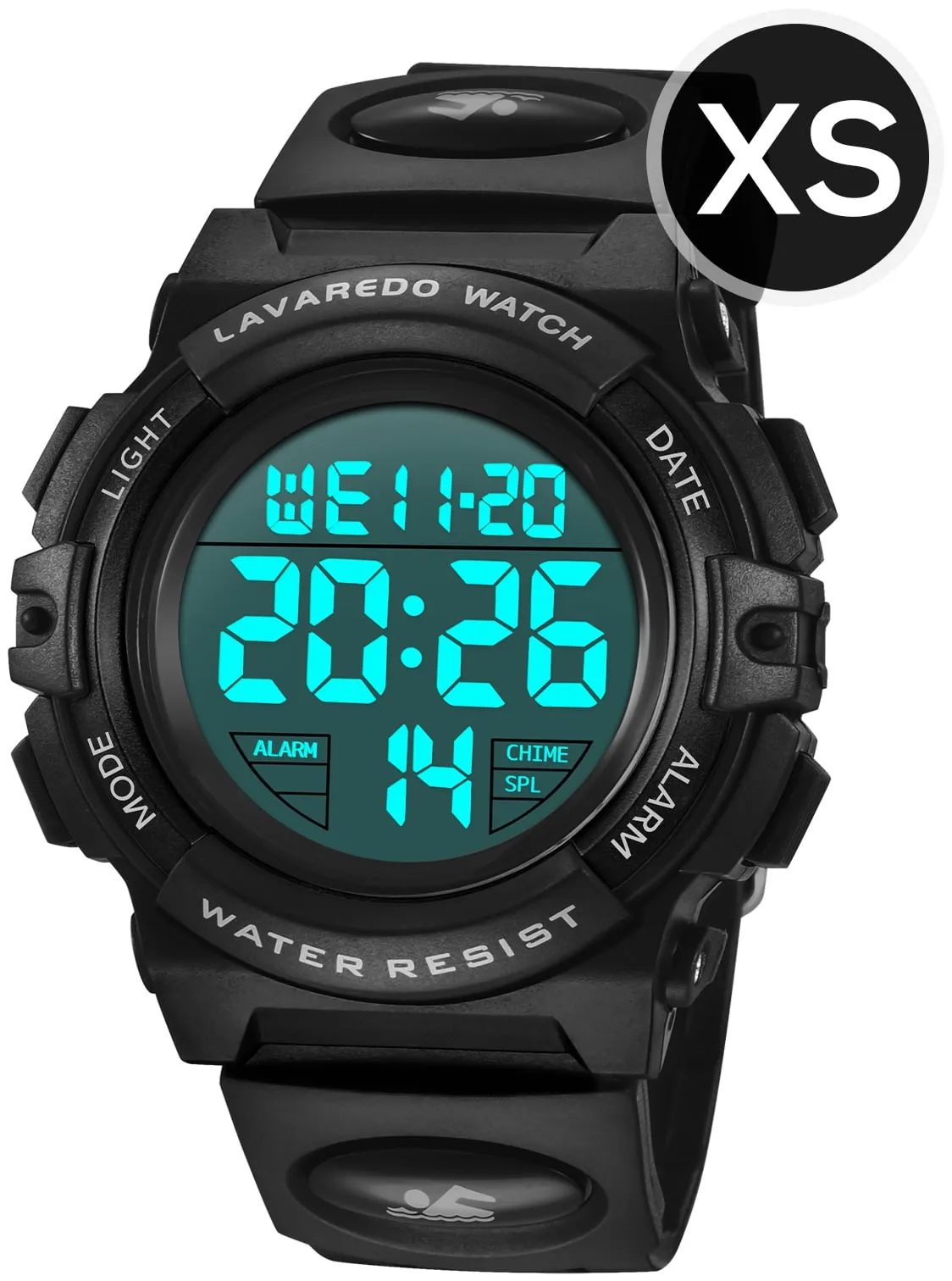 A ALPS Watches for Kids Boys Girls Digital Outdoor Waterproof Sport LED Light Stopwatch Child Wristwatch Blue