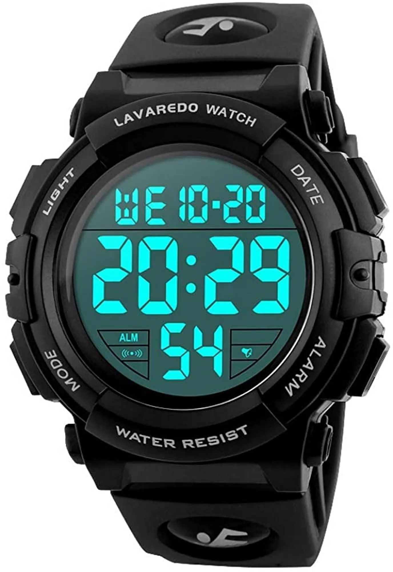 A ALPS Watches for Kids Boys Girls Digital Outdoor Waterproof Sport LED Light Stopwatch Child Wristwatch Blue