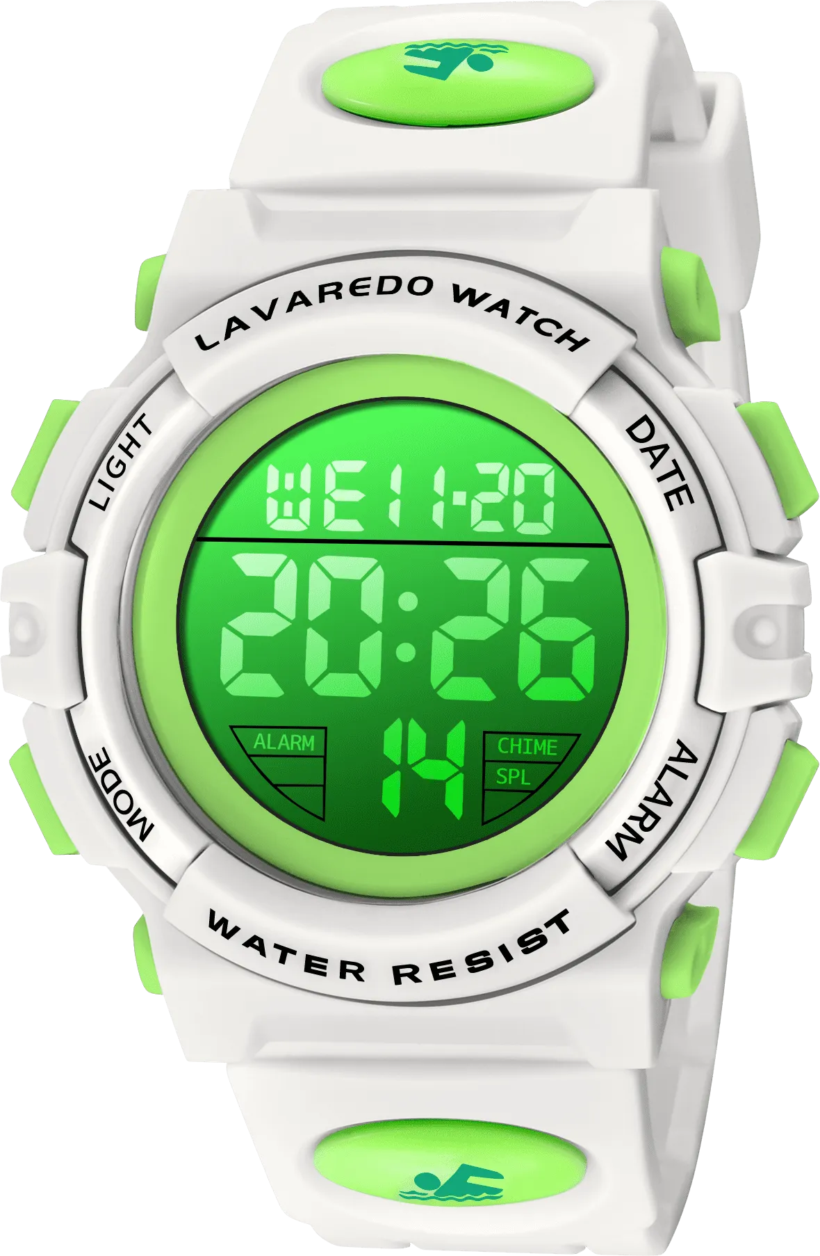 A ALPS Watches for Kids Boys Girls Digital Outdoor Waterproof Sport LED Light Stopwatch Child Wristwatch Blue