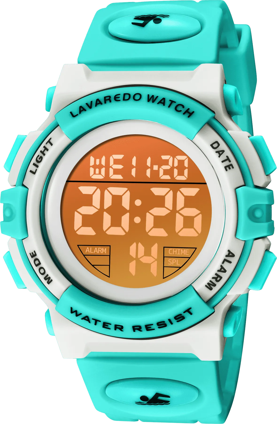A ALPS Watches for Kids Boys Girls Digital Outdoor Waterproof Sport LED Light Stopwatch Child Wristwatch Blue