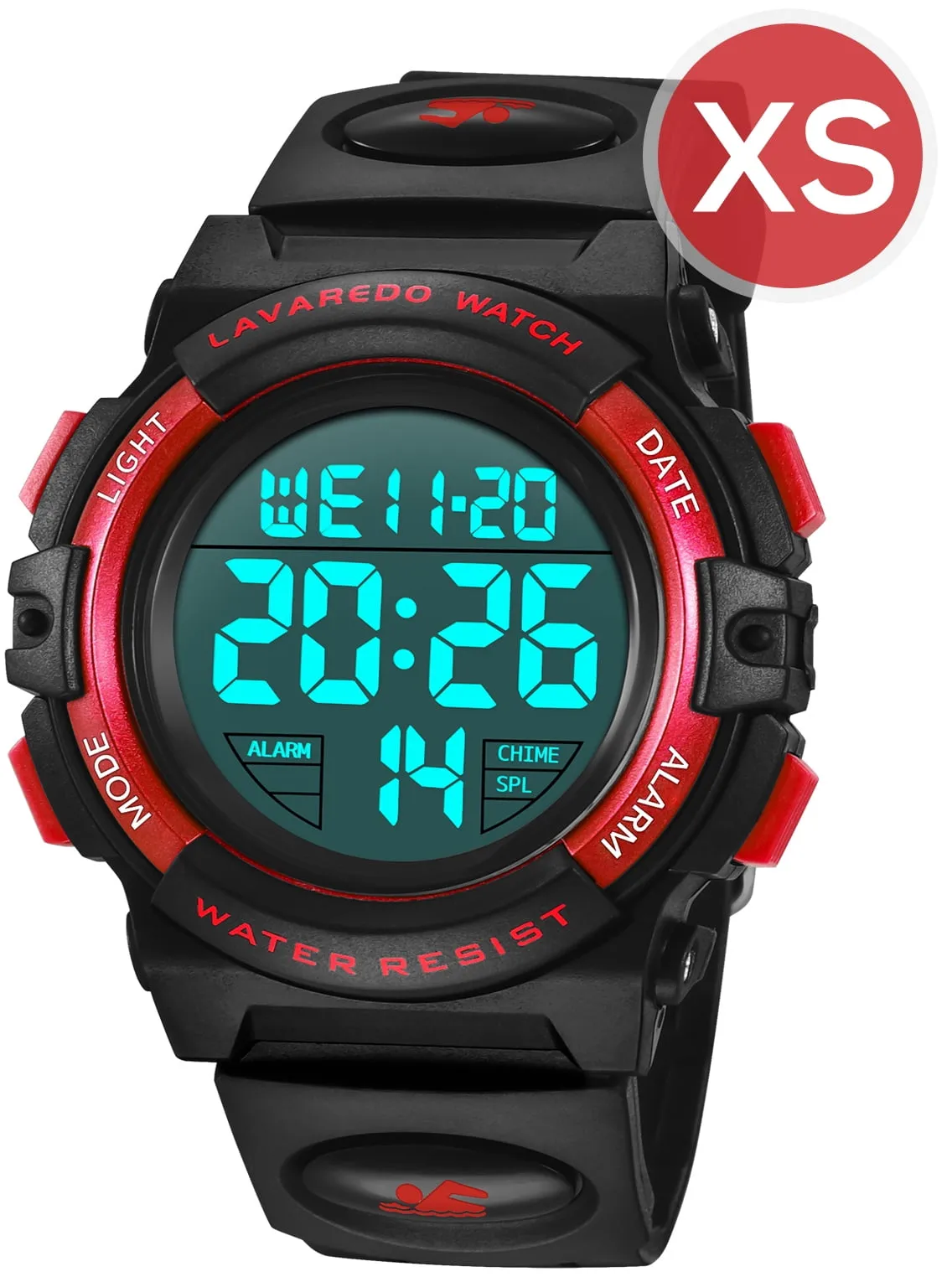 A ALPS Watches for Kids Boys Girls Digital Outdoor Waterproof Sport LED Light Stopwatch Child Wristwatch Blue