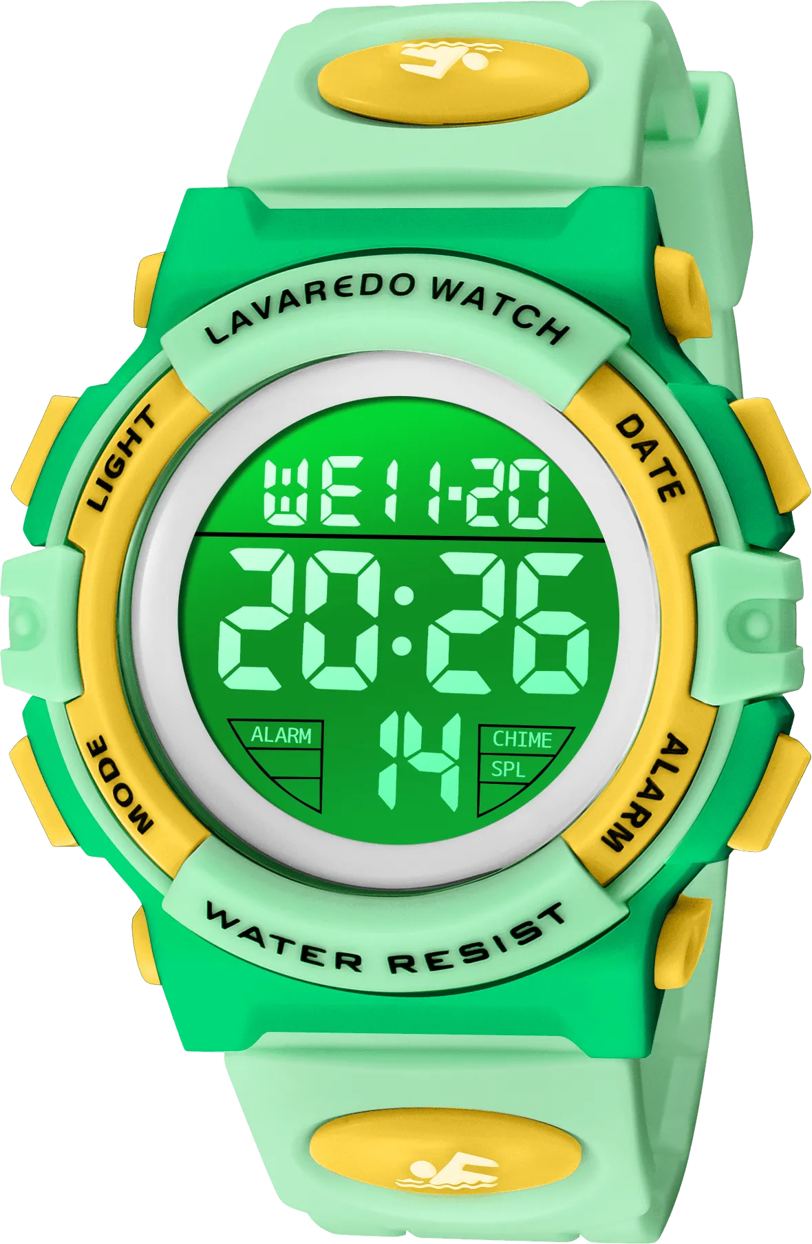 A ALPS Watches for Kids Boys Girls Digital Outdoor Waterproof Sport LED Light Stopwatch Child Wristwatch Blue