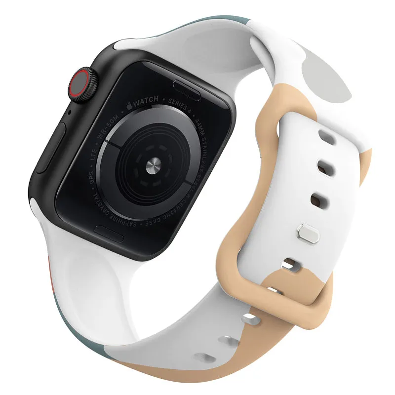 Abstract Print Durable Silicon Replacement Bands for Apple Watches