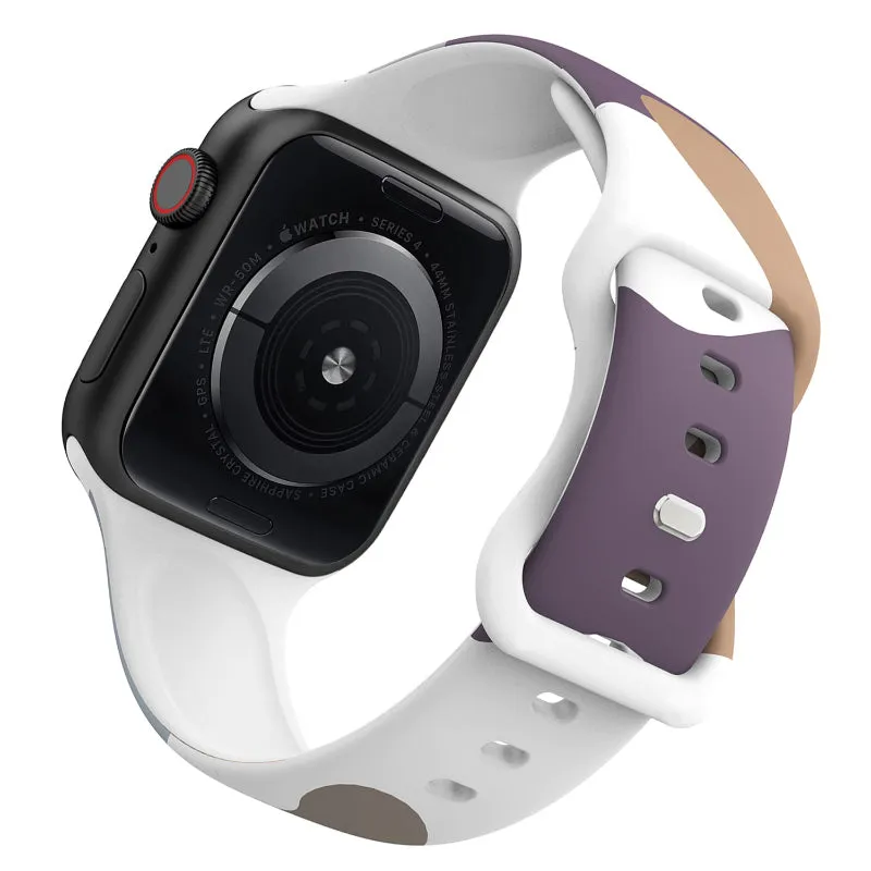 Abstract Print Durable Silicon Replacement Bands for Apple Watches