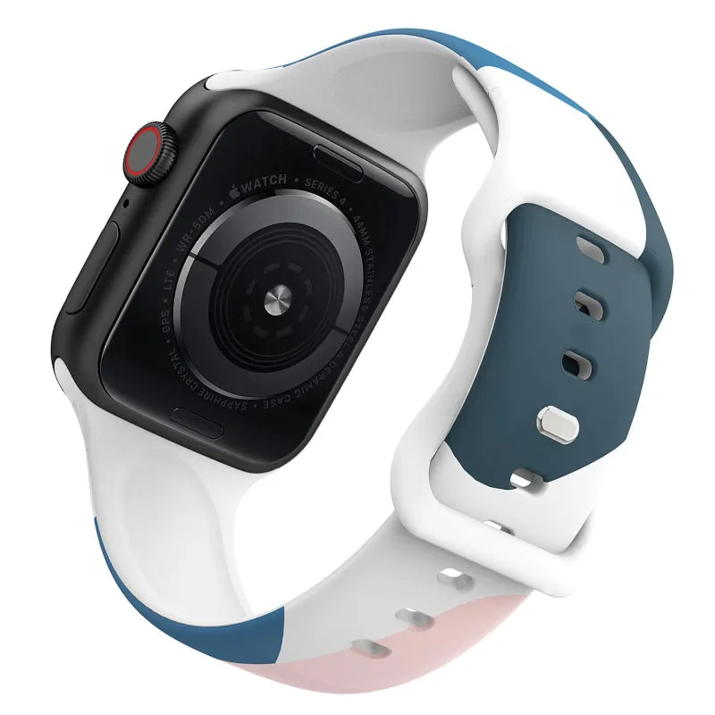 Abstract Print Durable Silicon Replacement Bands for Apple Watches