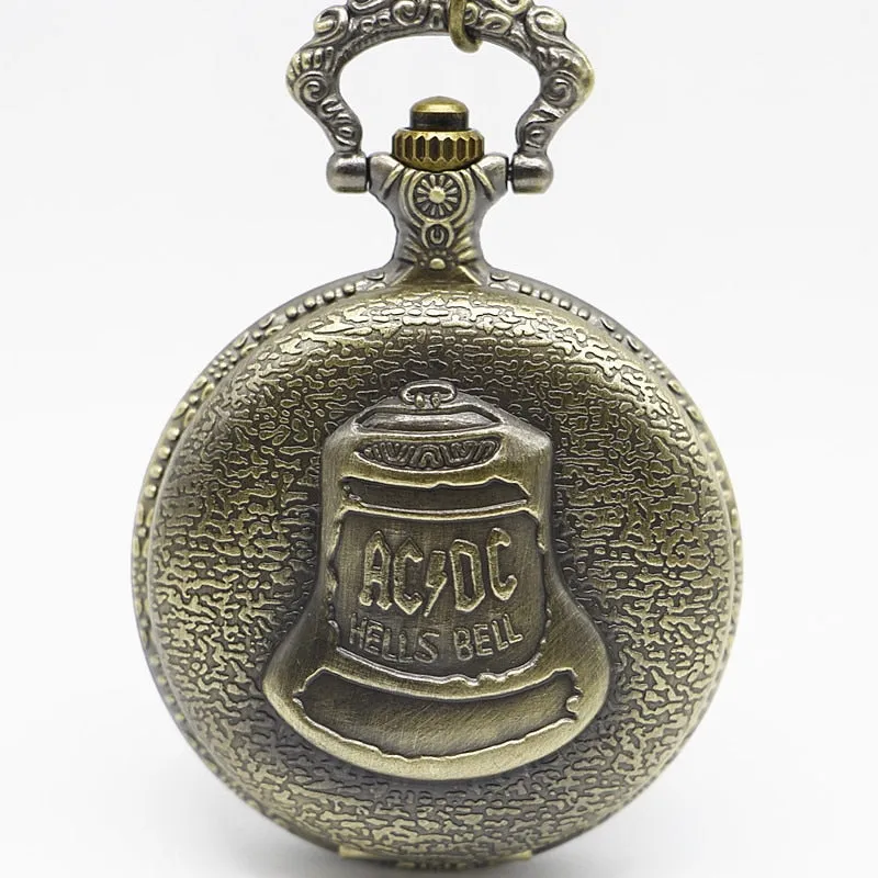 ACDC Hells Bell Theme Quartz Pocket Watch