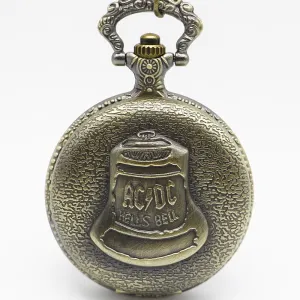 ACDC Hells Bell Theme Quartz Pocket Watch