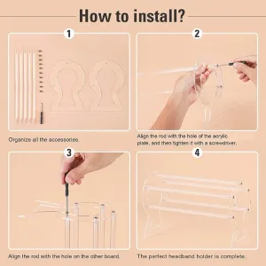 Acrylic Headband Hairband Holder