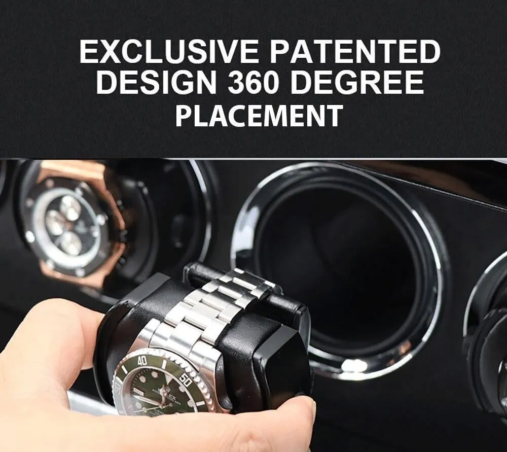 Aevitas Watch Winder for Six Automatic Watches in Mahogany Finish