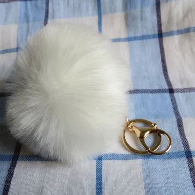 Aliexpress Dropshipping 16 Color Sleutelhanger Pompom Keychain Pompon Fur Fluffy Key Chain for Car Keyrings Pom Pom Keychain BFF