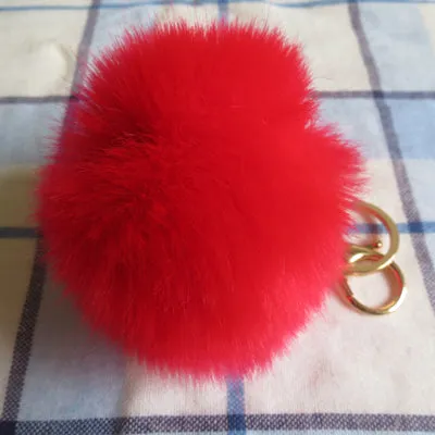 Aliexpress Dropshipping 16 Color Sleutelhanger Pompom Keychain Pompon Fur Fluffy Key Chain for Car Keyrings Pom Pom Keychain BFF