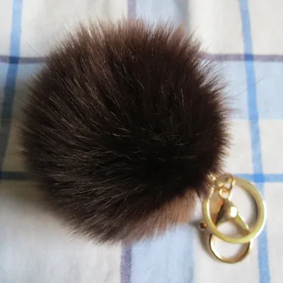 Aliexpress Dropshipping 16 Color Sleutelhanger Pompom Keychain Pompon Fur Fluffy Key Chain for Car Keyrings Pom Pom Keychain BFF