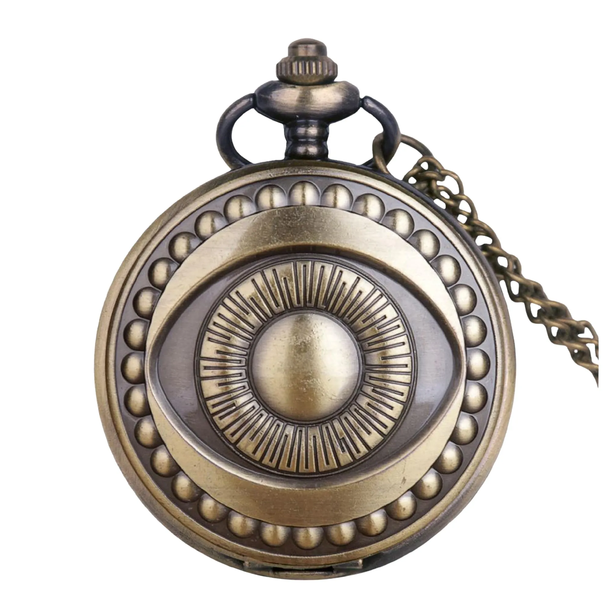 All Seeing Eye Quartz Pocket Watch