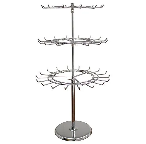 AMKO SPCT3M 3-Tier Revolving Countertop Display – Spinner Rack for Malls, Showrooms. Retail Store Fixtures and Equipment