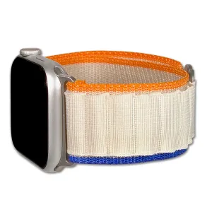 Apple Watch | Alpine Loop | Cream-Blue Orange Stripe