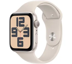 Apple Watch SE 2 GPS, 44mm Starlight Aluminium Case with Starlight Sport Band - M/L - Pristine