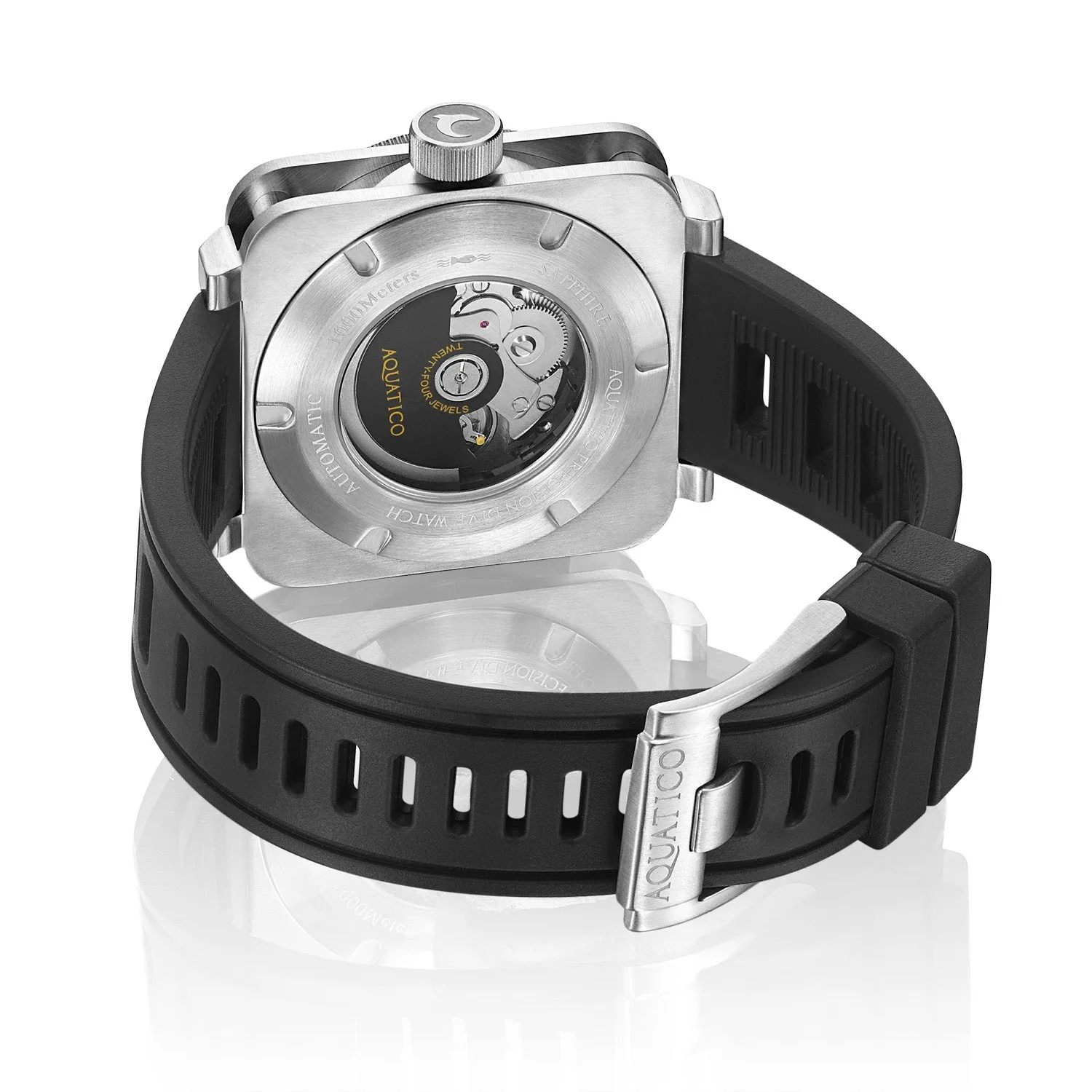 Aquatico Steel Man Black Dial Ceramic Bezel Watch (NH35)
