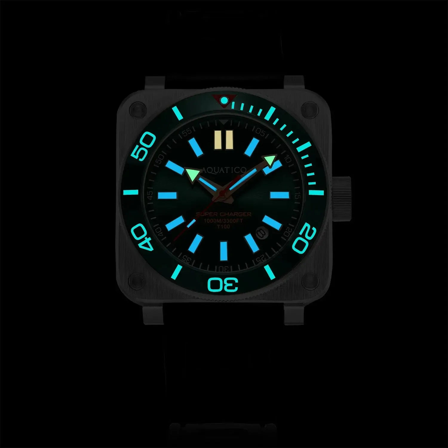 Aquatico Steel Man Blue Dial Ceramic Bezel Watch (NH35)