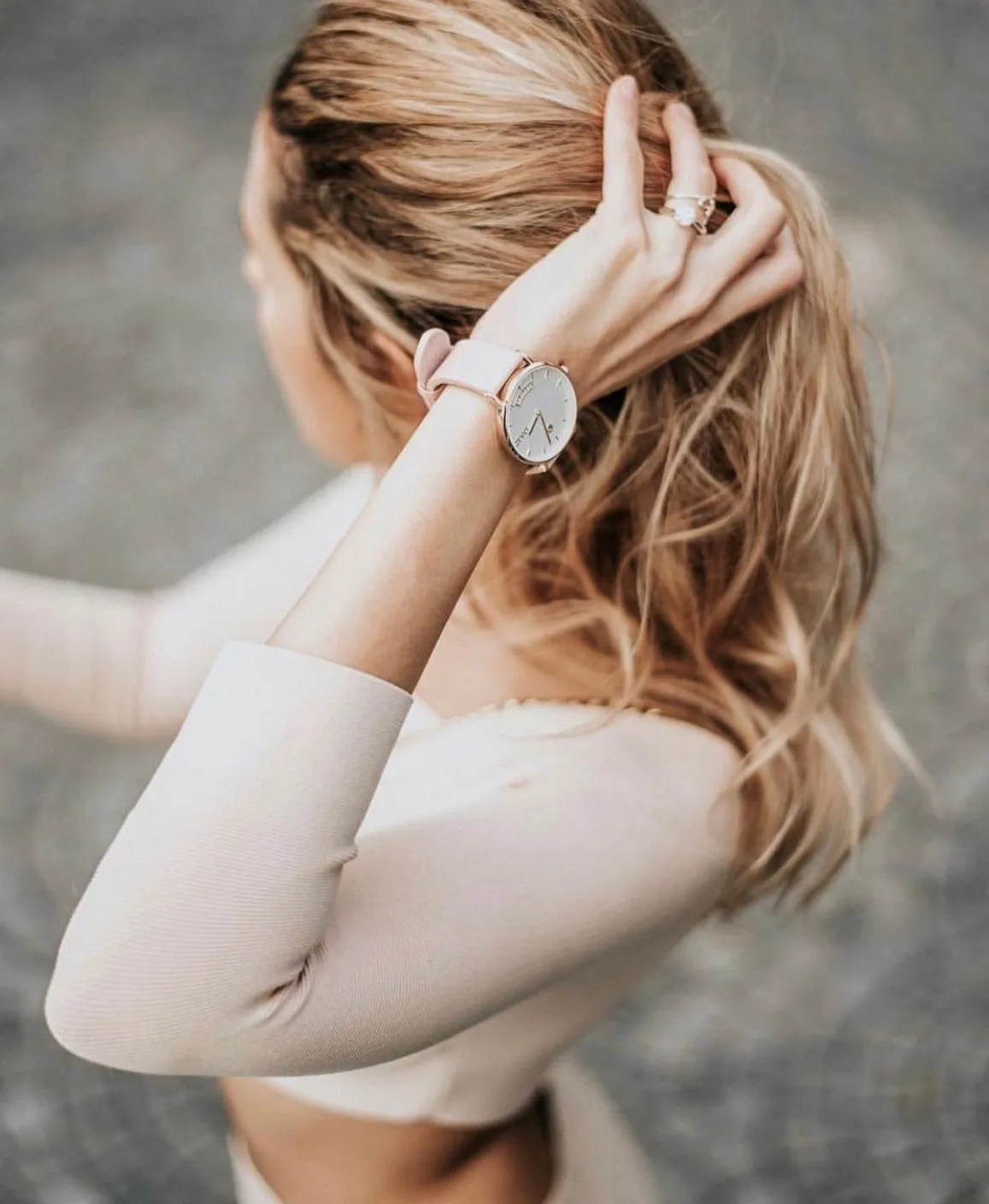 Arvo Awristacrat Watch - Gold - Blush Leather Band by Arvo