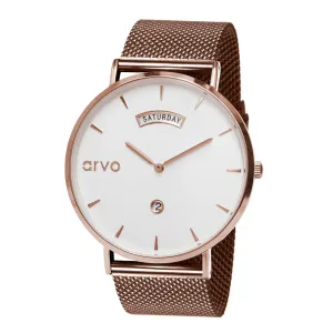 Arvo Awristacrat Watch - Rose - Rose Mesh Band