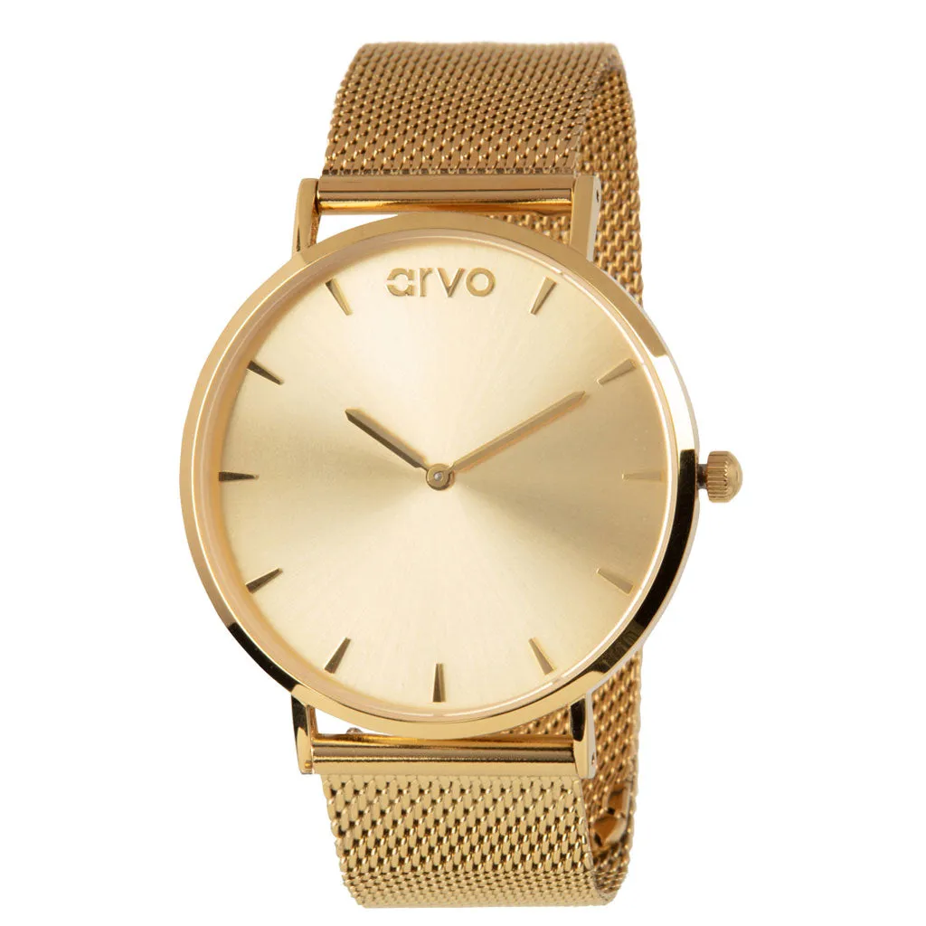 Arvo Leonarvo Watch - Gold Mesh