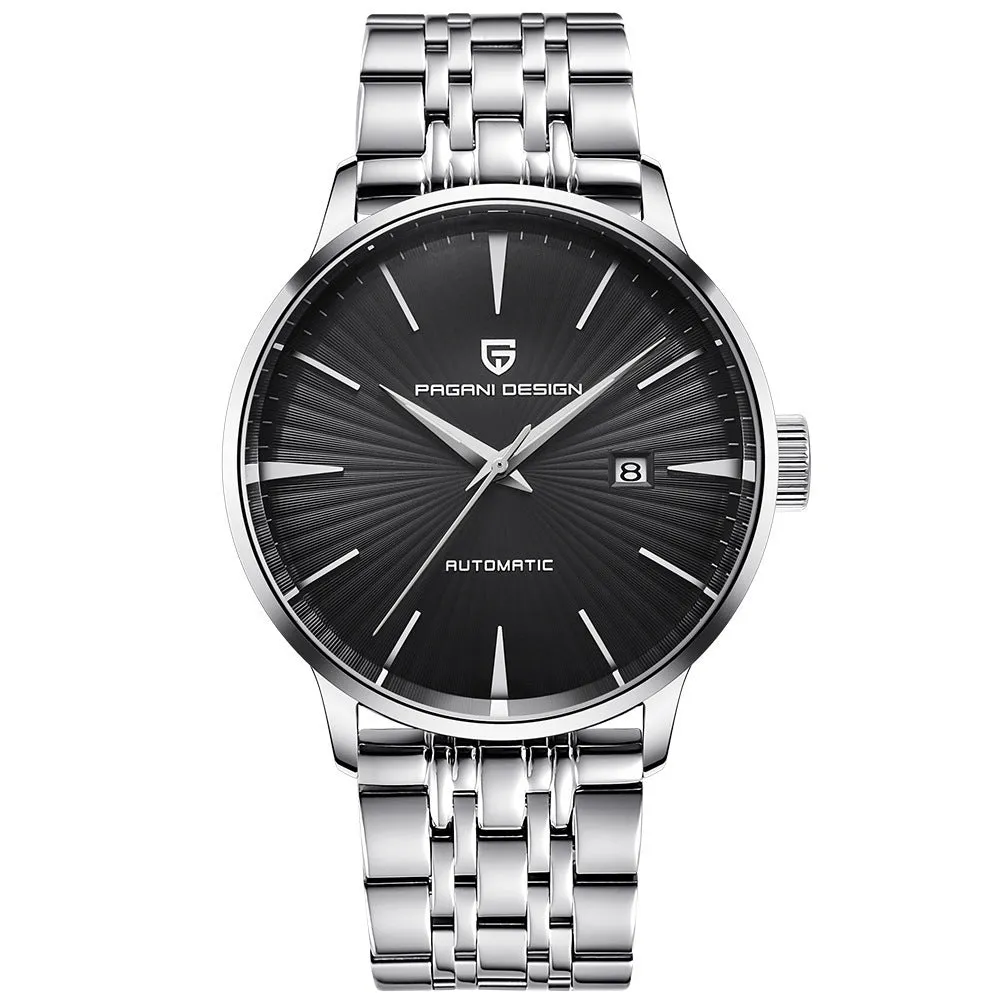 Automatic Mechanical Waterproof Men's Watch With Leather Strap