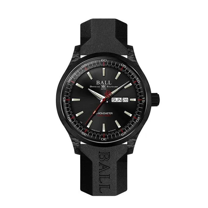 BALL Watch Engineer II, Volcano Chronometer Automatic Rubber Strap Watch, NM3060C-PCJ-GY