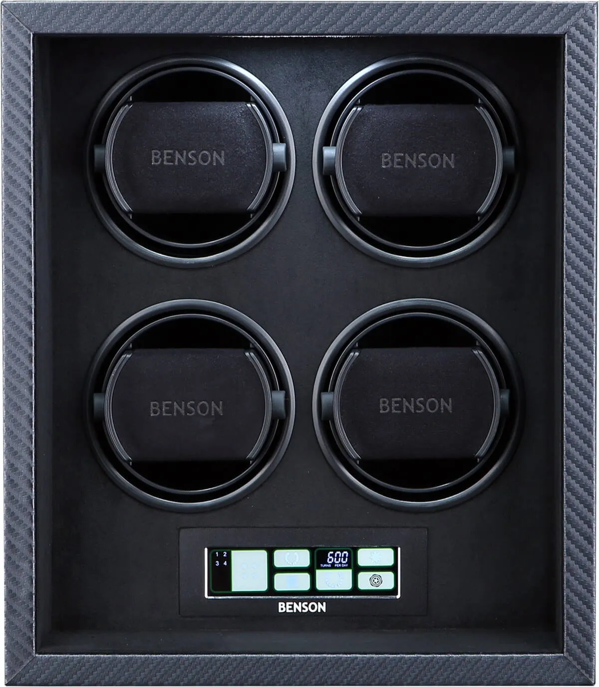 Benson Watch Winder Black Series Leather 4.22.CF Carbon Fibre