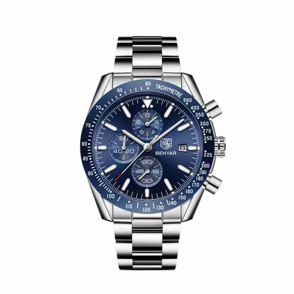 Benyar- Stylish Wrist Watch for Men BY-5140M- Blue
