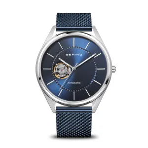 Bering Men's Watch | Automatic | Polished/Brushed silver | Blue Dial | 16743-307