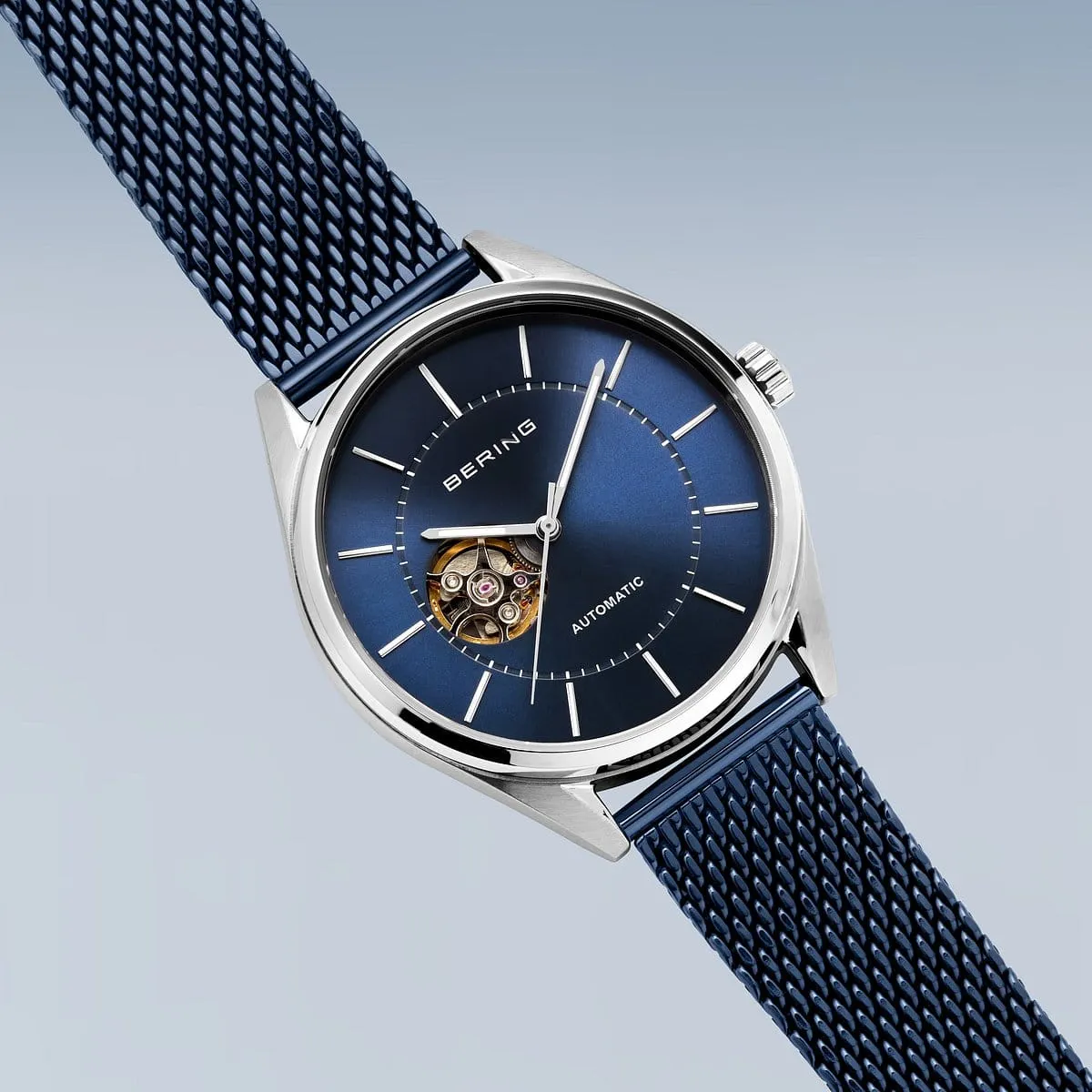 Bering Men's Watch | Automatic | Polished/Brushed silver | Blue Dial | 16743-307