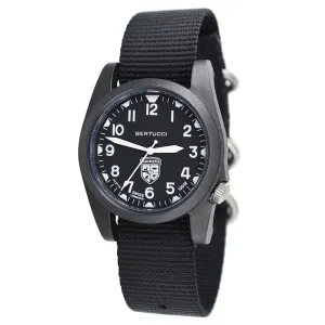 Bertucci Gamekeeper Unisex Black Nylon Band Black Quartz Dial Watch - 13367