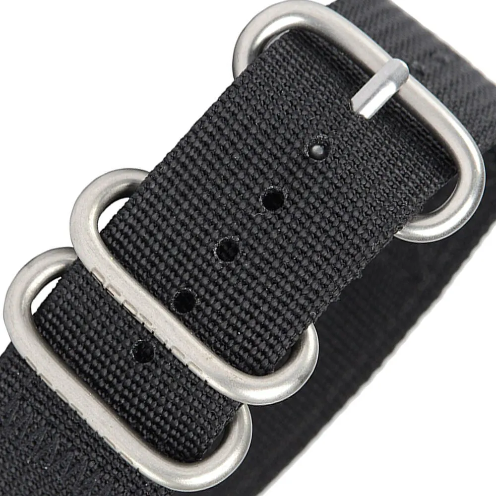 Bertucci Heavy Duty Two-Ply Black Nylon Watch Band - B-167