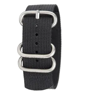 Bertucci Heavy Duty Two-Ply Black Nylon Watch Band - B-167