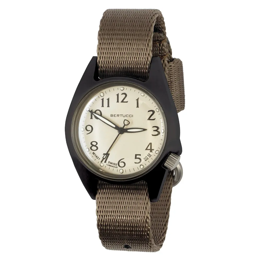 Bertucci Women's Sand Dial Espresso Comfort-Webb™ Band Nylon Quartz Watch - 18503
